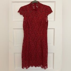 Red Lace Cusp by Neiman Marcus Dress